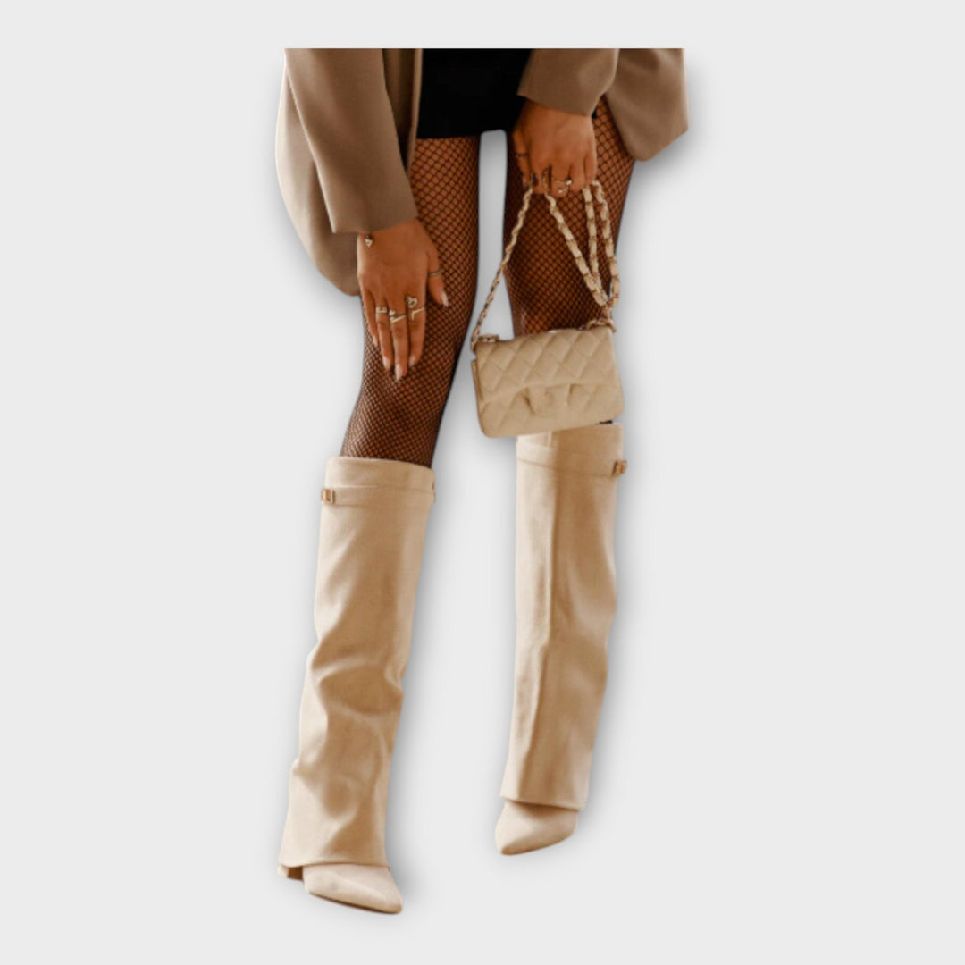 Bottes Hautes au Design Élégant