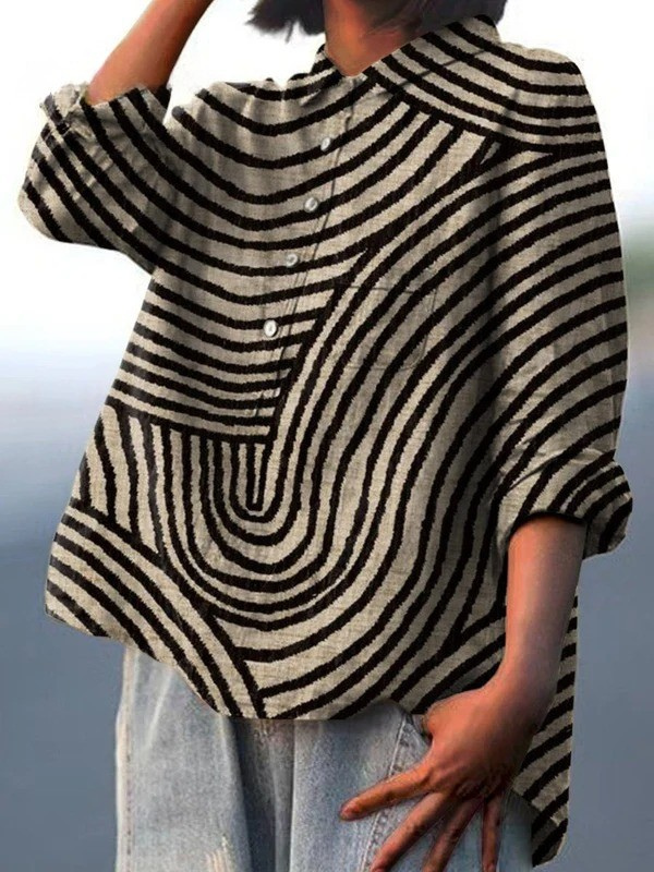 Marta - Chemise Décontractée avec Imprimé à Motifs Circulaires