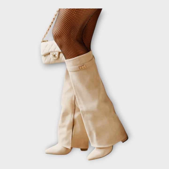 Bottes Hautes au Design Élégant