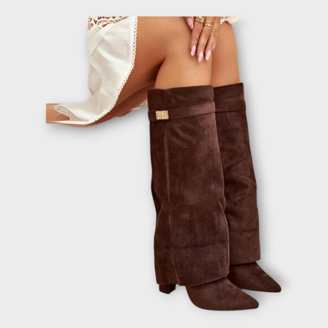 Bottes Hautes au Design Élégant