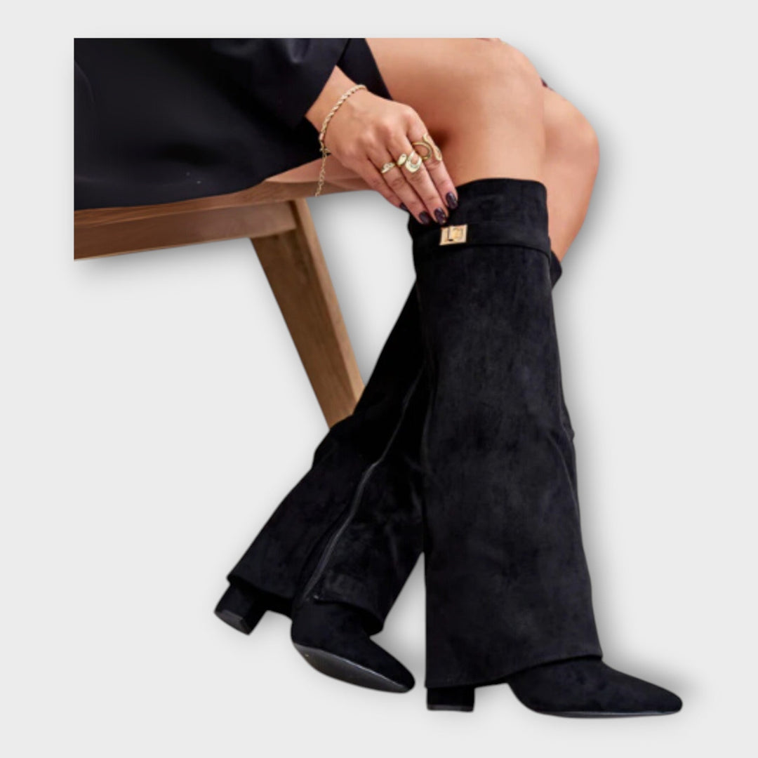 Bottes Hautes au Design Élégant