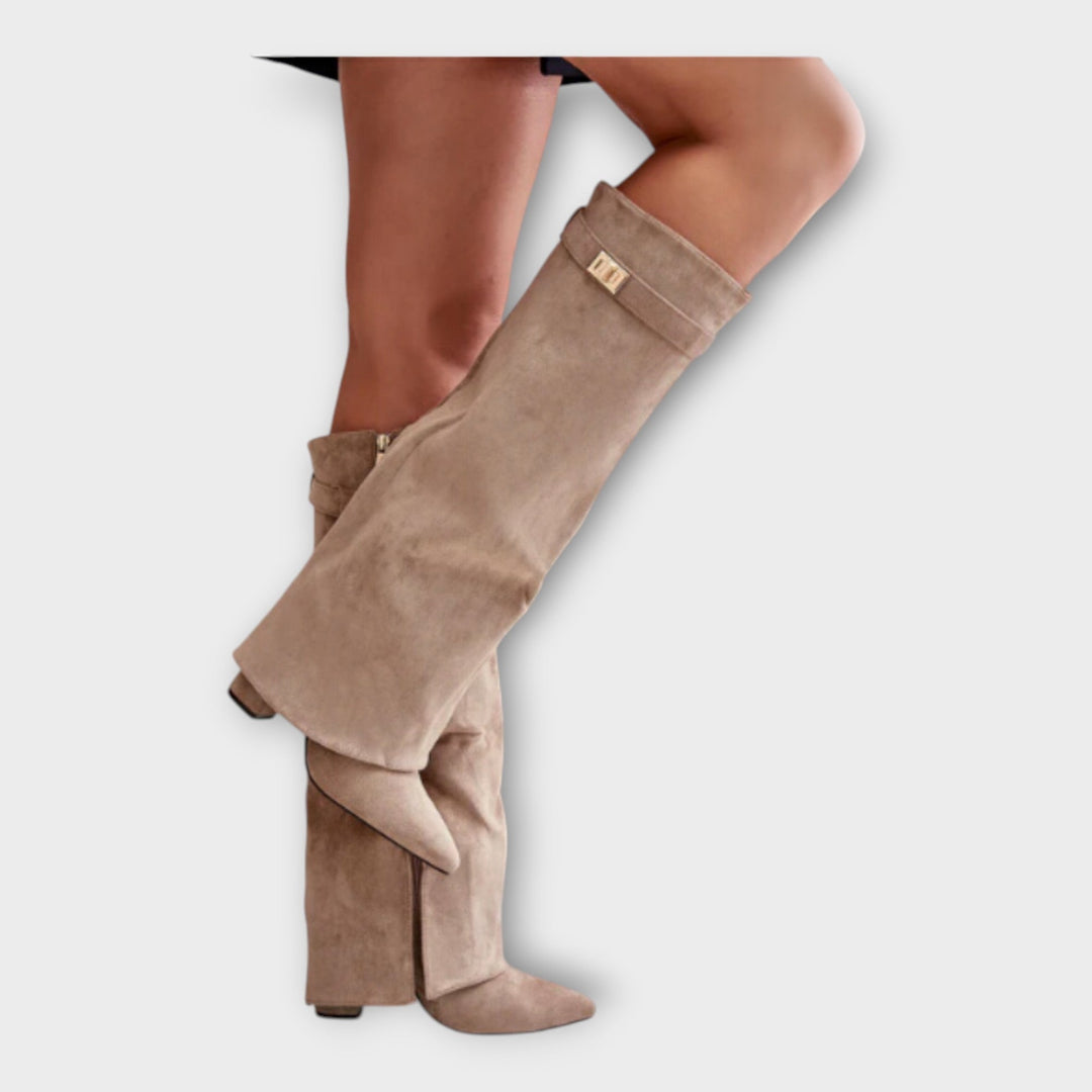 Bottes Hautes au Design Élégant