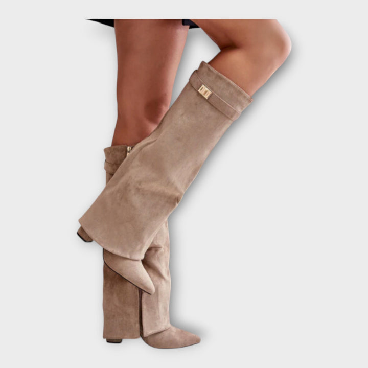 Bottes Hautes au Design Élégant