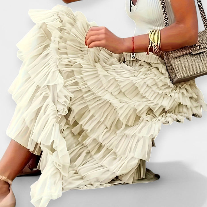 Jupe Boho avec Finition Satinée
