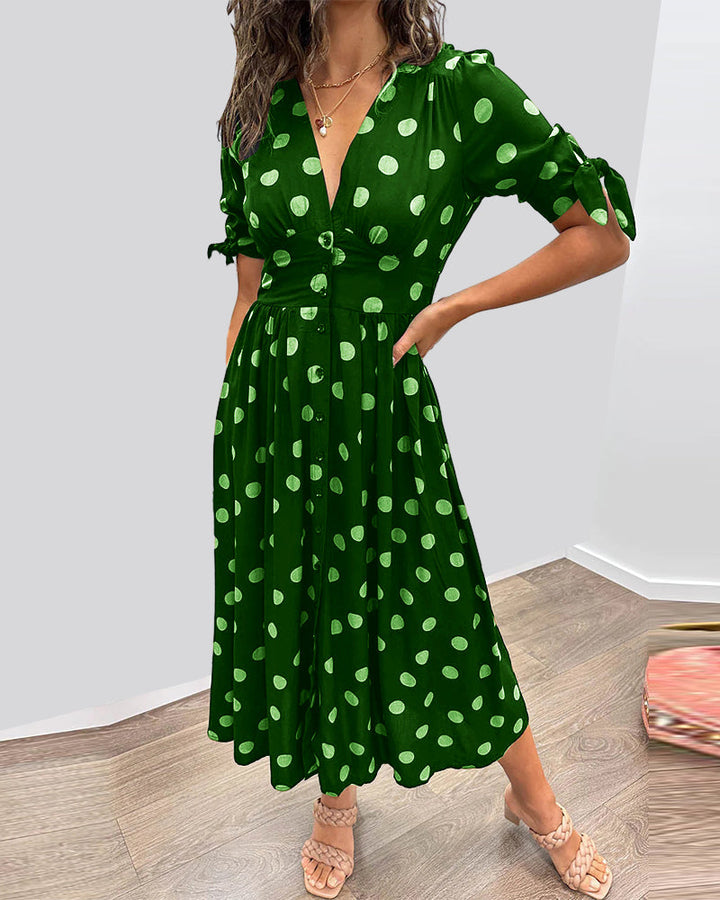 Mónica - Robe Élégante à Pois