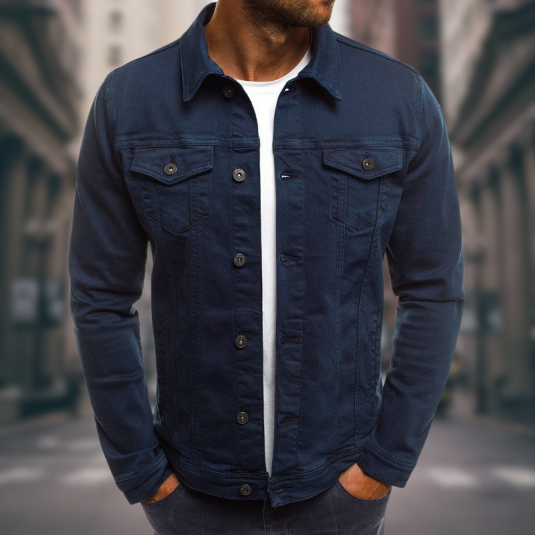 Artur - Veste en Denim Coupe Ajustée