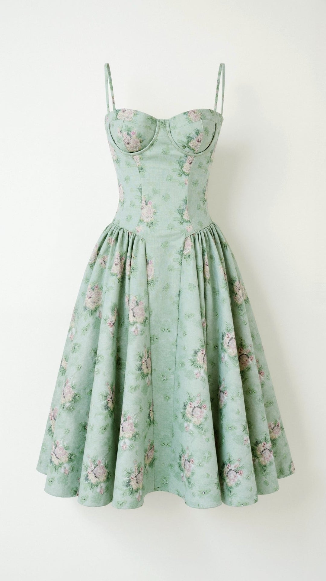 Odete - Robe midi à corsage structuré