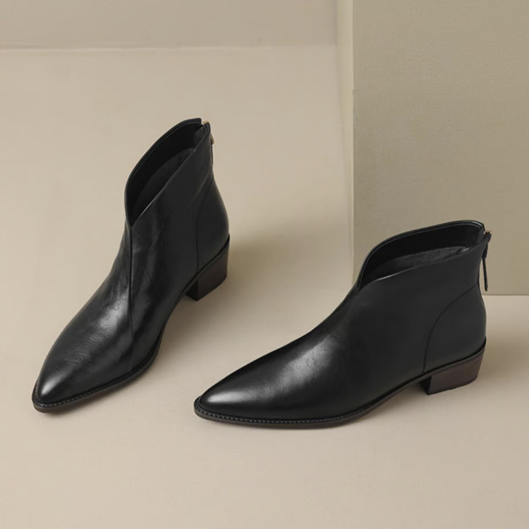 Camila - Bottines de Luxe avec Talon Bas