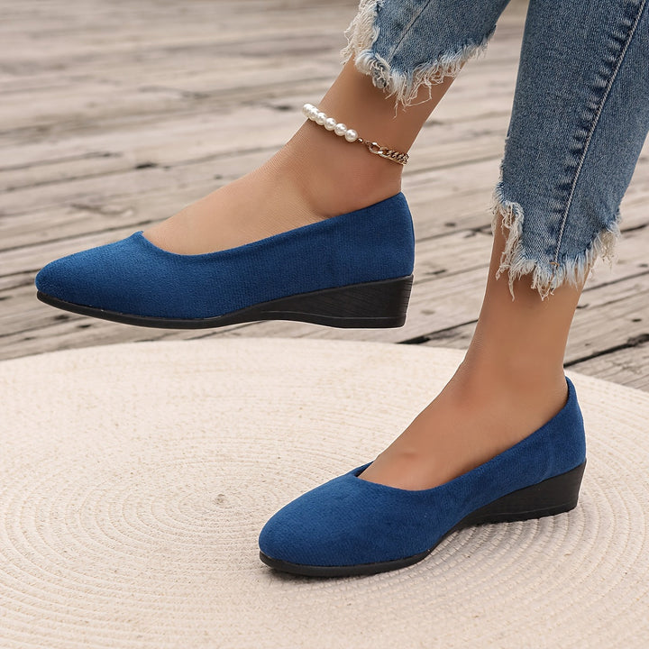 Éliane - Ballerines confortables avec talon compensé