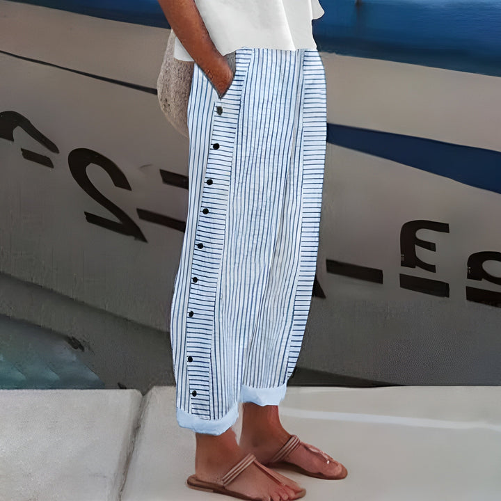 Leonor - Pantalons en Lin avec Objectif