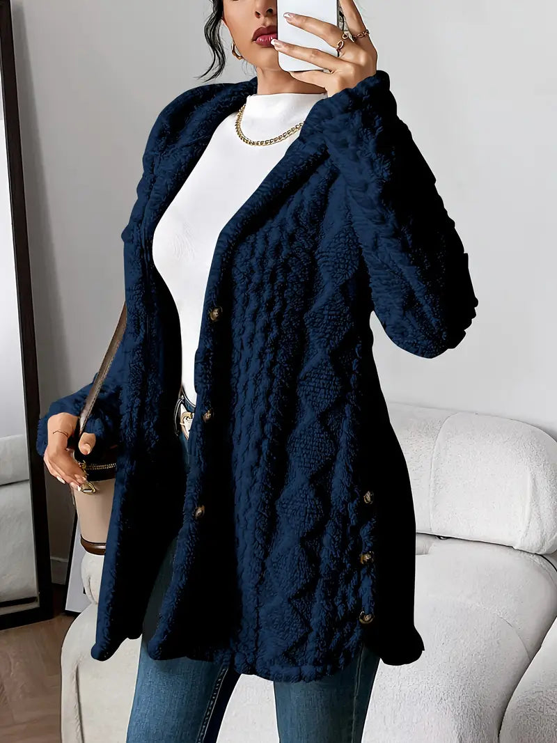 Sara - Manteau à capuche en peluche