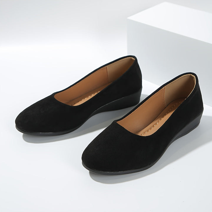 Éliane - Ballerines confortables avec talon compensé