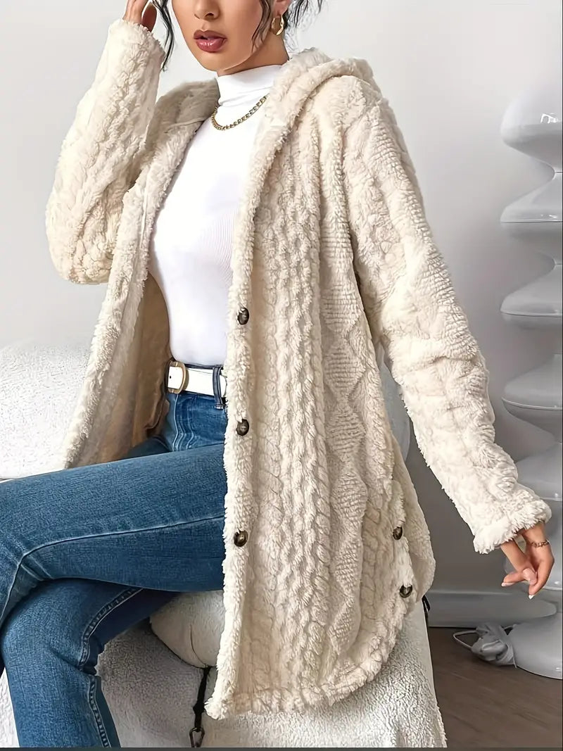 Sara - Manteau à capuche en peluche