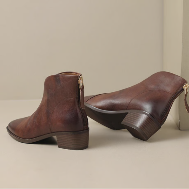 Camila - Bottines de Luxe avec Talon Bas