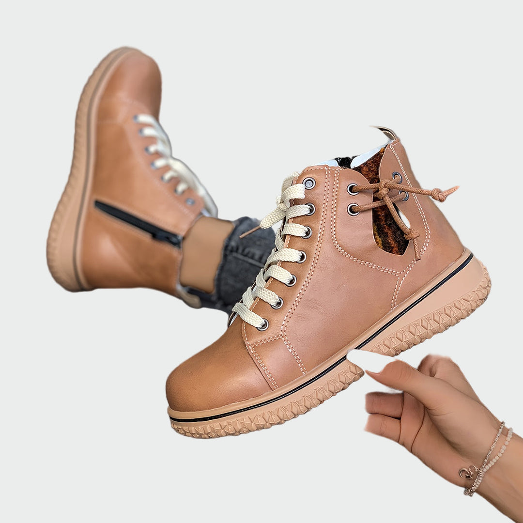 Bottes orthopédiques en cuir à tige basse