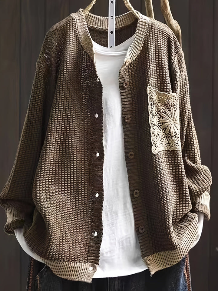 Marcelina - Manteau en Maille avec Poches