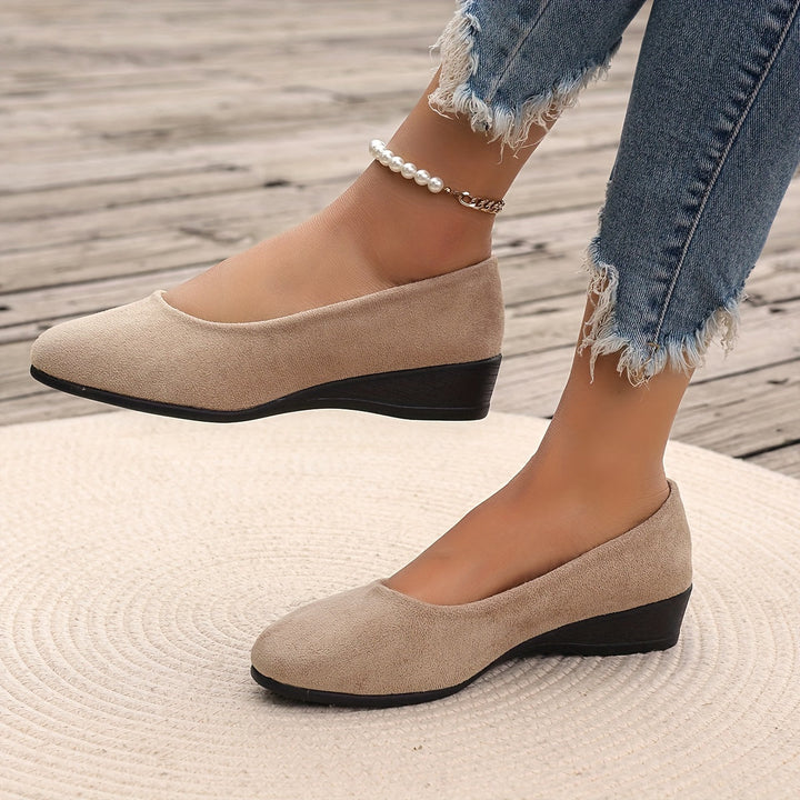 Éliane - Ballerines confortables avec talon compensé