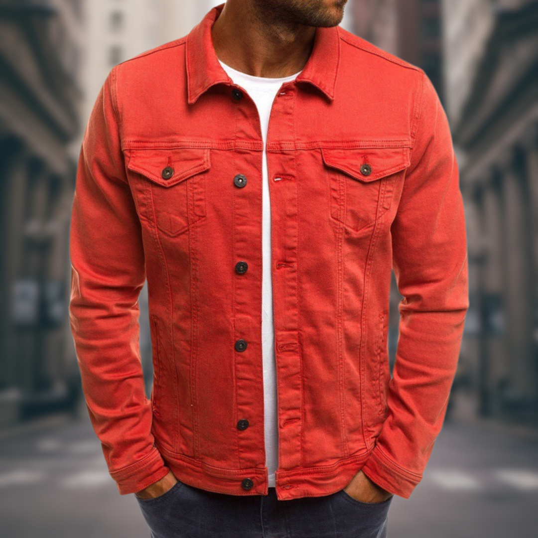 Artur - Veste en Denim Coupe Ajustée