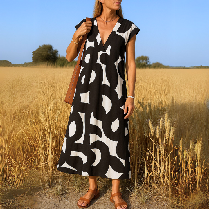 Magda - Robe fluide avec décolleté en V