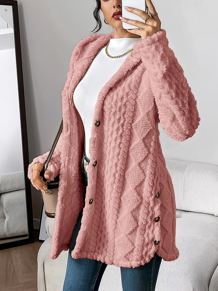 Sara - Manteau à capuche en peluche