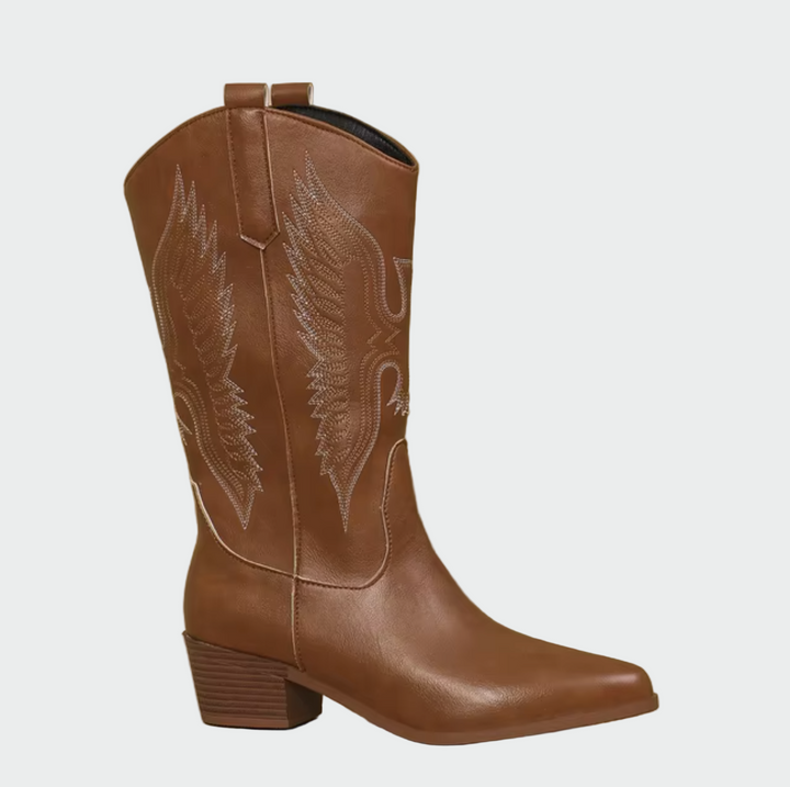 Bottes de cowboy occidentales en cuir
