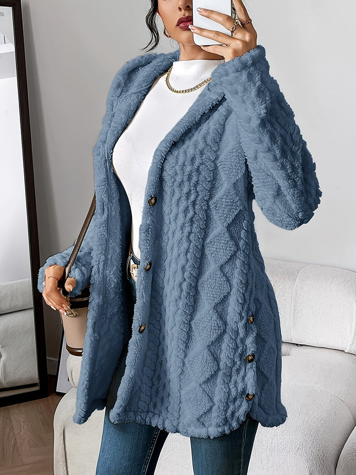 Sara - Manteau à capuche en peluche