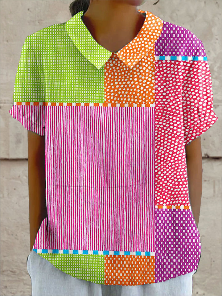 Zara - Chemise Colorée en Patchwork