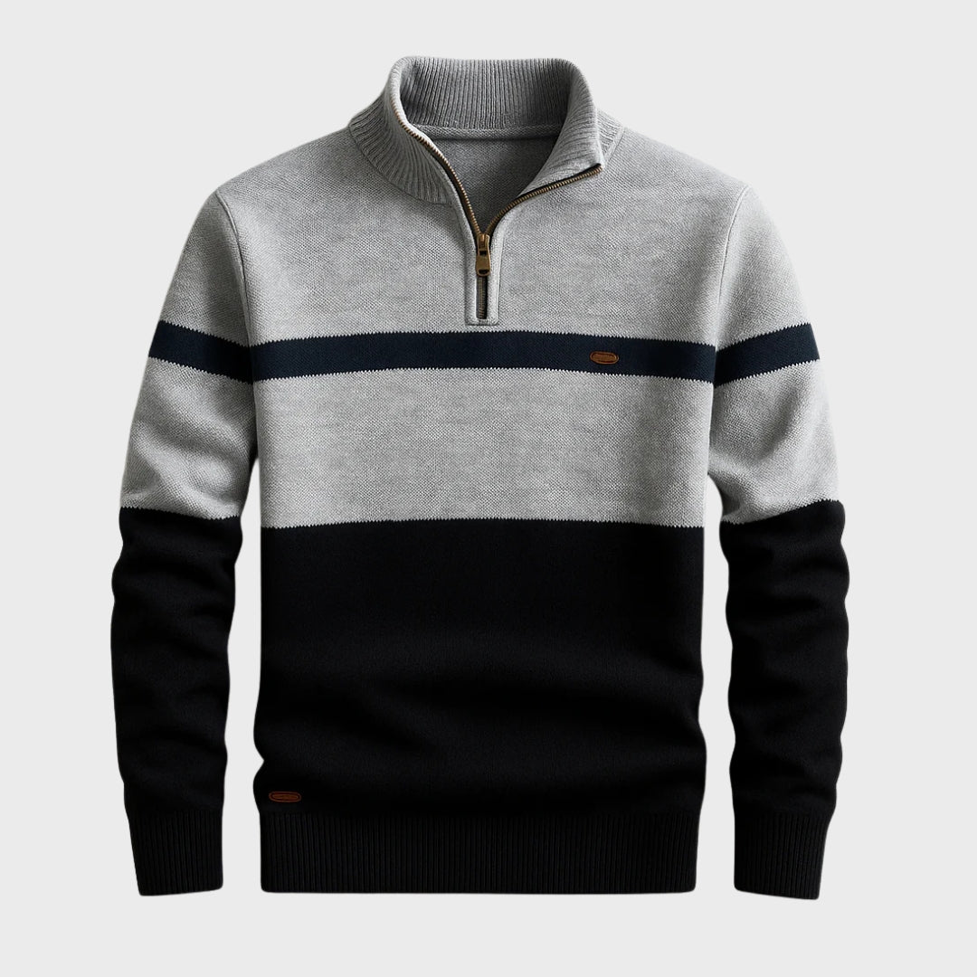 Afonso - Sweatshirt à Col Zippé Classique