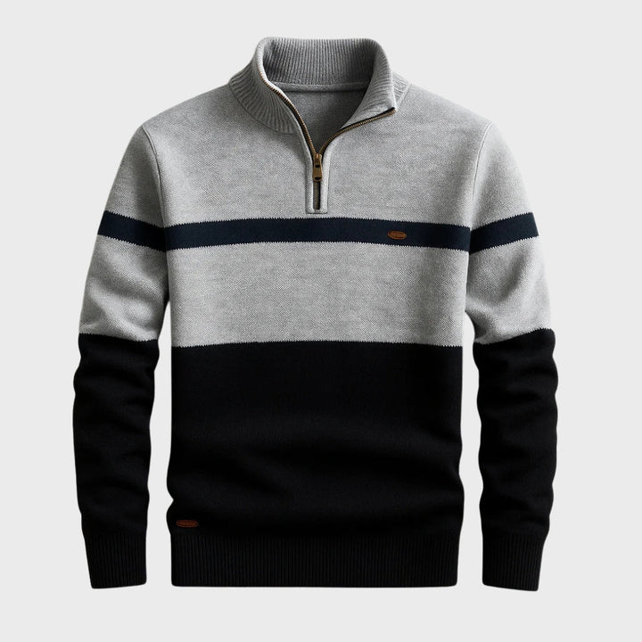 Afonso - Sweatshirt à Col Zippé Classique