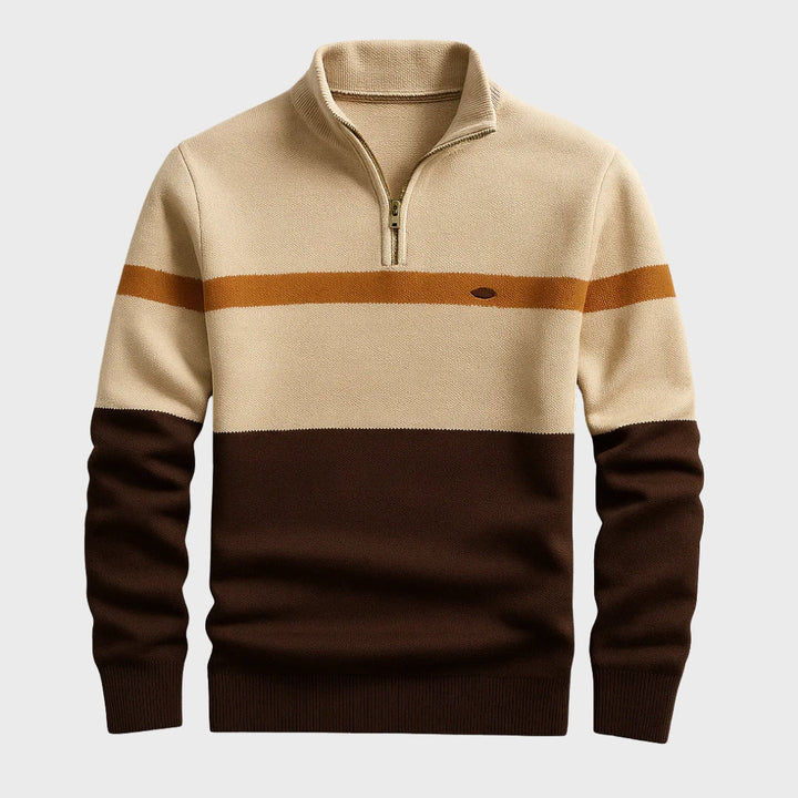 Afonso - Sweatshirt à Col Zippé Classique