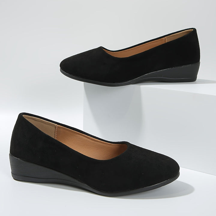 Éliane - Ballerines confortables avec talon compensé