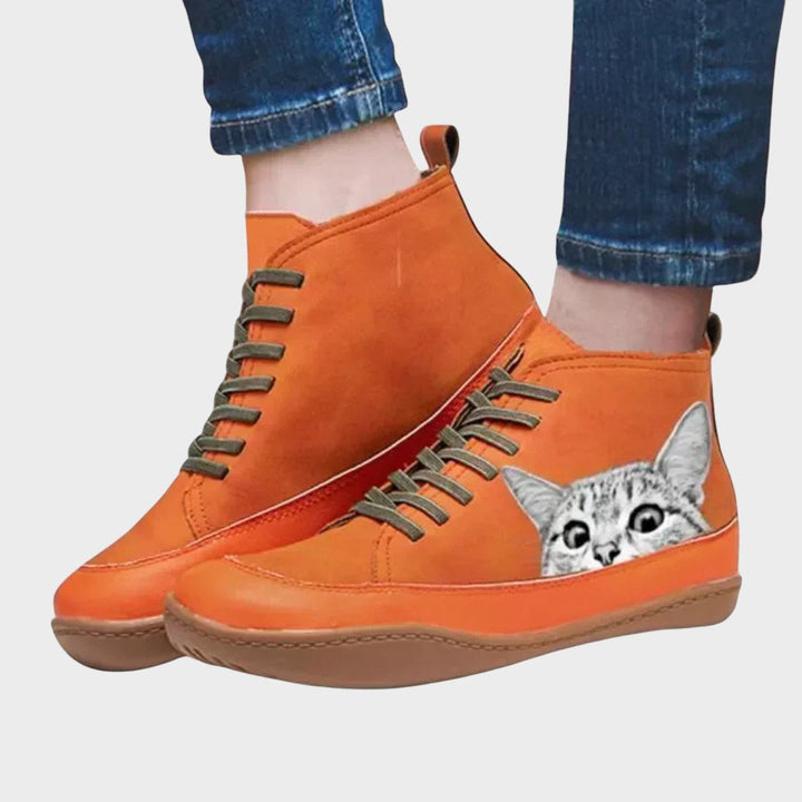 Kitty - Bottes en cuir pour les amoureux des chats