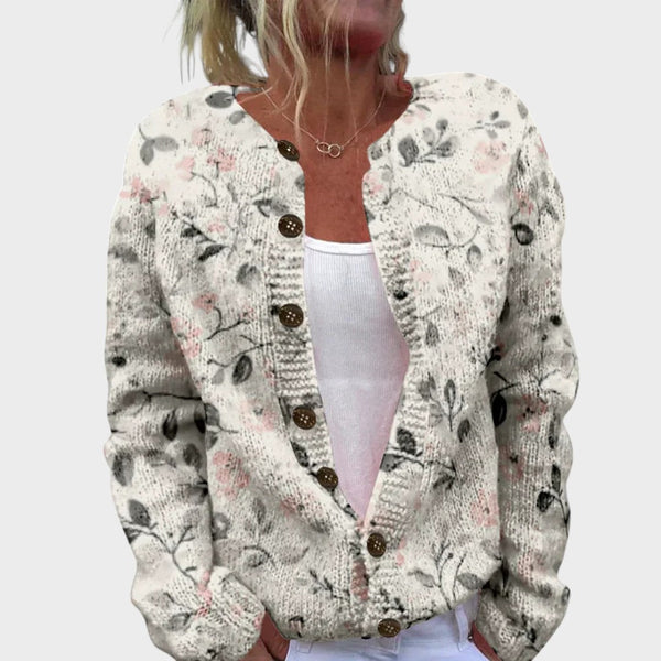 Margarida - Cardigan Floral d'Automne