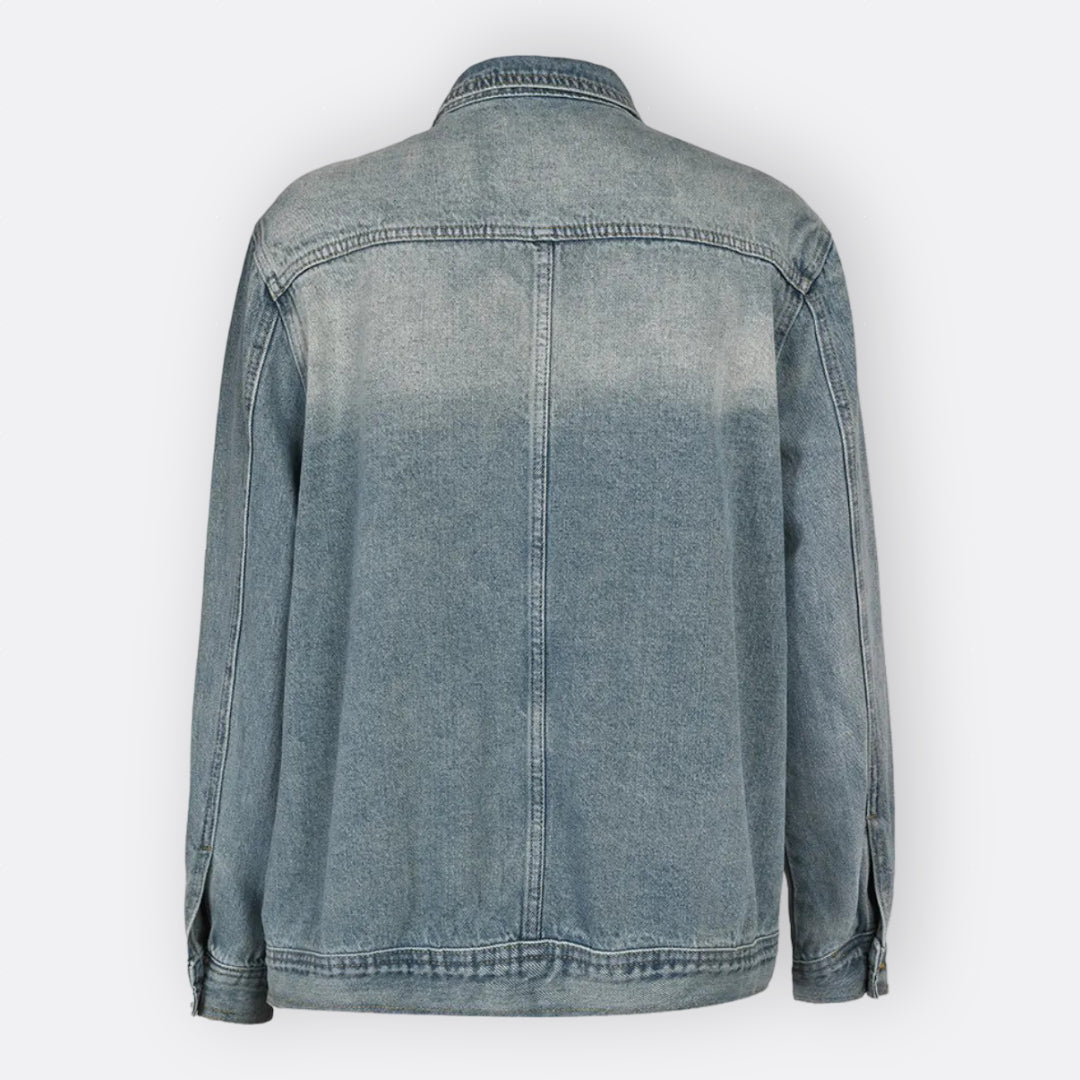 Sílvia - Veste Vintage Col Haut Asymétrique