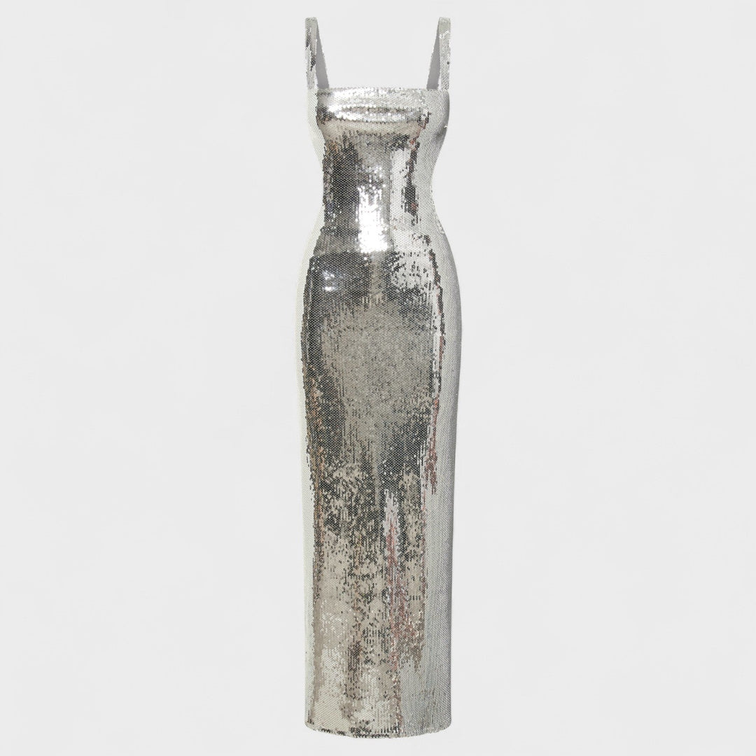 Sparkle Silver - Robe de gala de nuit