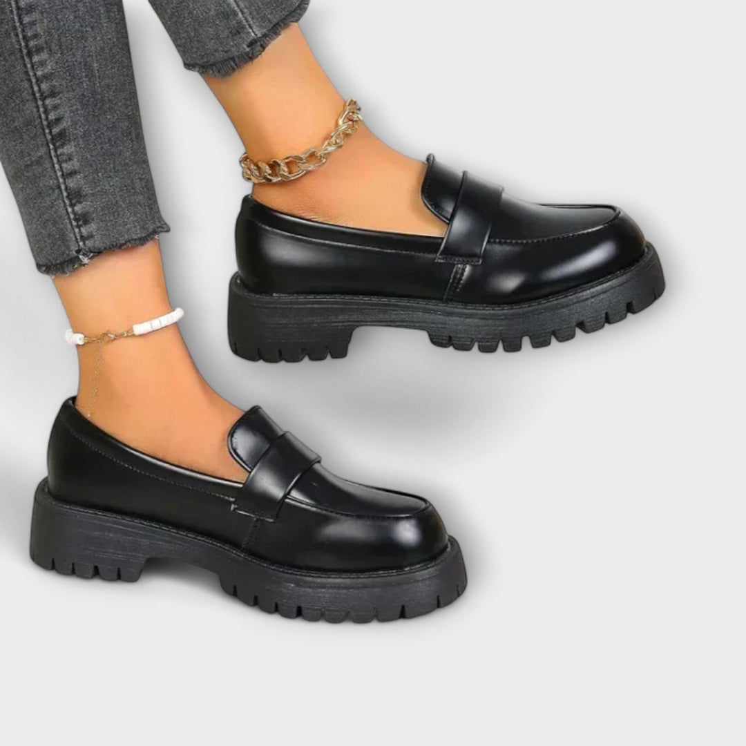 Calista - Mocassin pour femme avec design orthopédique et semelle en satin