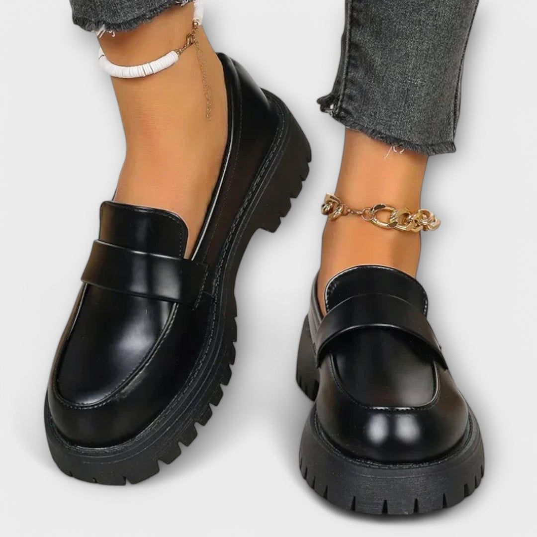 Calista - Mocassin pour femme avec design orthopédique et semelle en satin