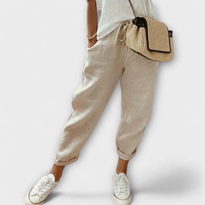 Bibi - Pantalons en lin modernes et décontractés