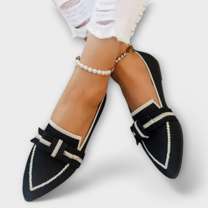 Chaussures plates pour femmes avec un design de nœud