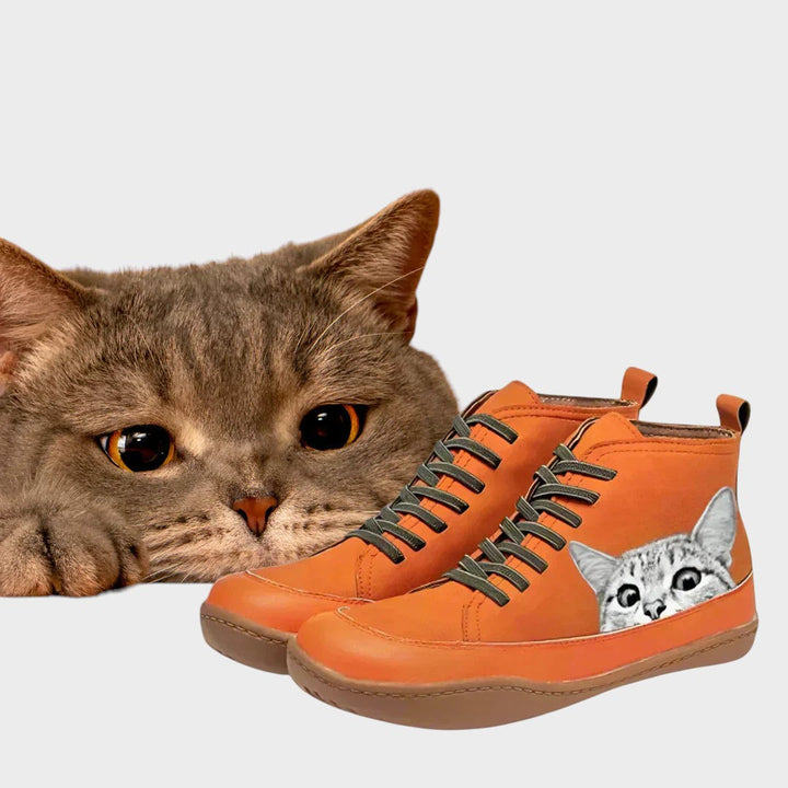 Kitty - Bottes en cuir pour les amoureux des chats
