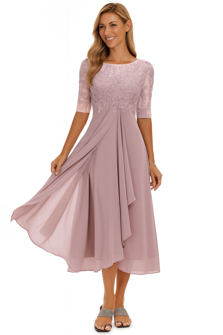 Valentina - Robe en Dentelle à Manches 3/4