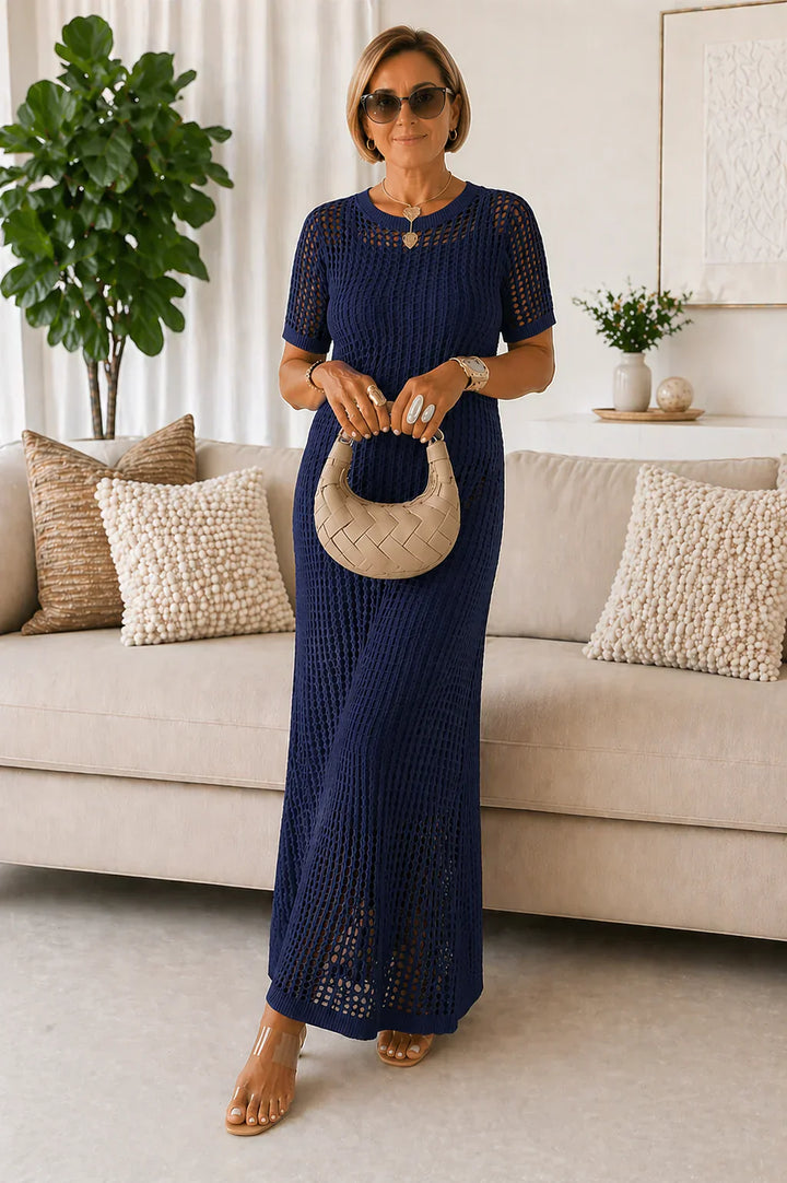 Beatriz - Robe Longue en Crochet avec Doublure Intérieure