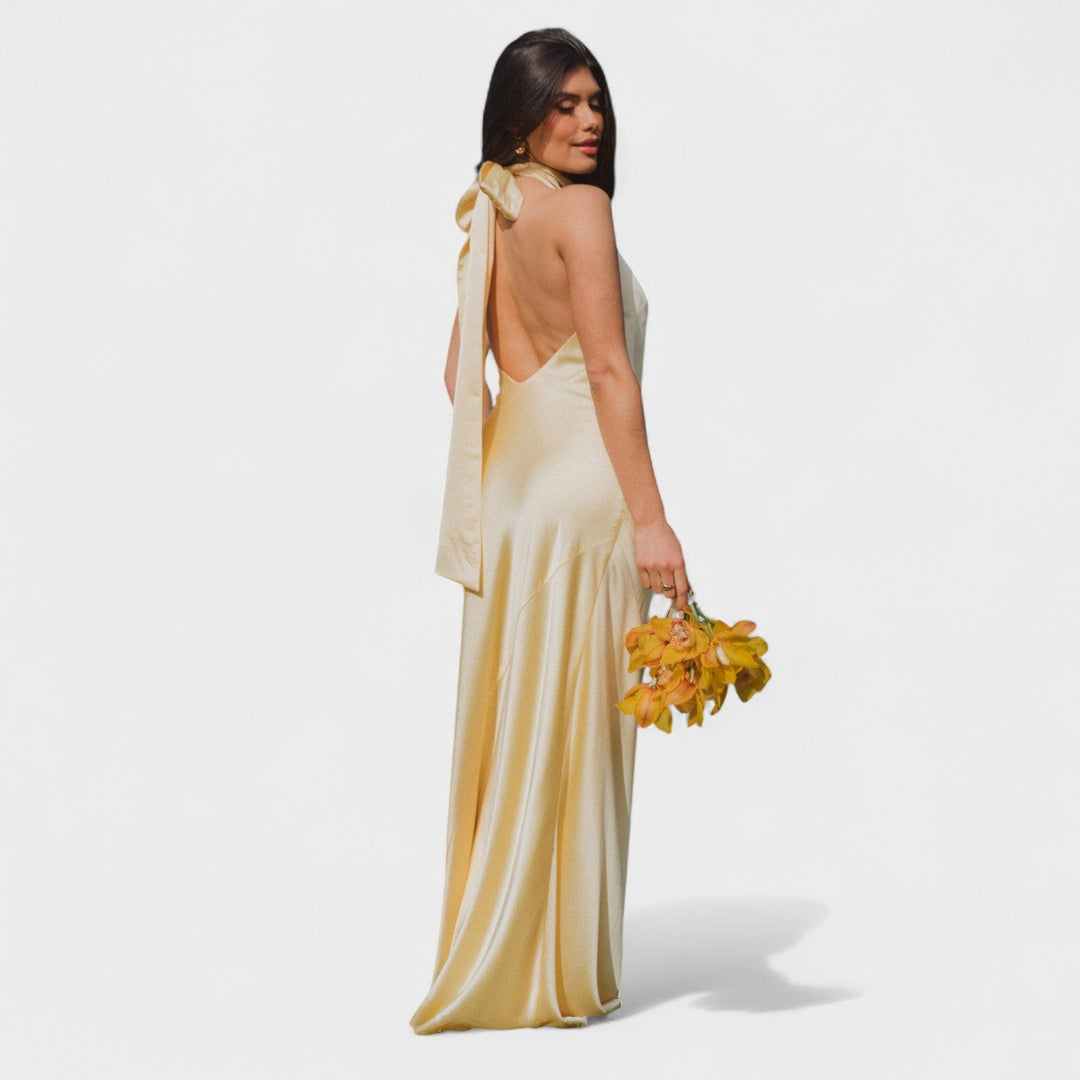Martina - Robe avec nœud en satin