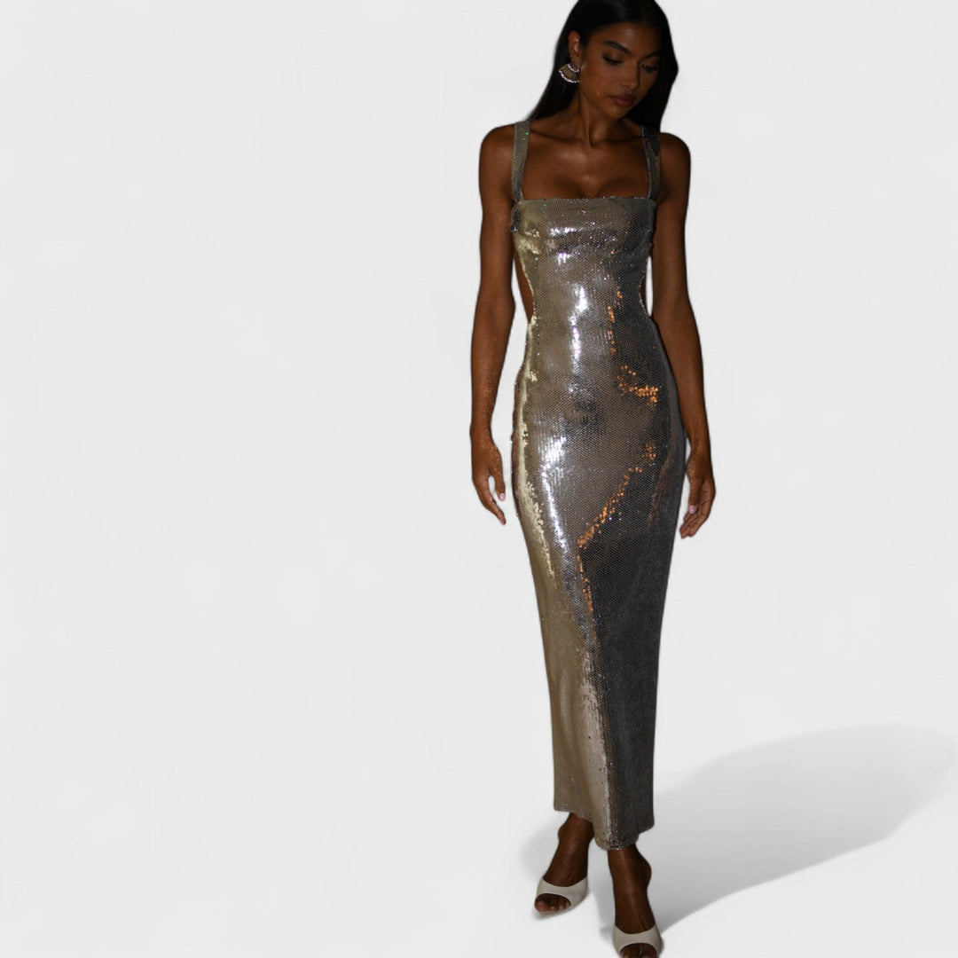 Sparkle Silver - Robe de gala de nuit