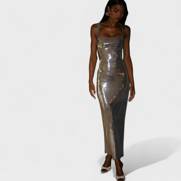 Sparkle Silver - Robe de gala de nuit