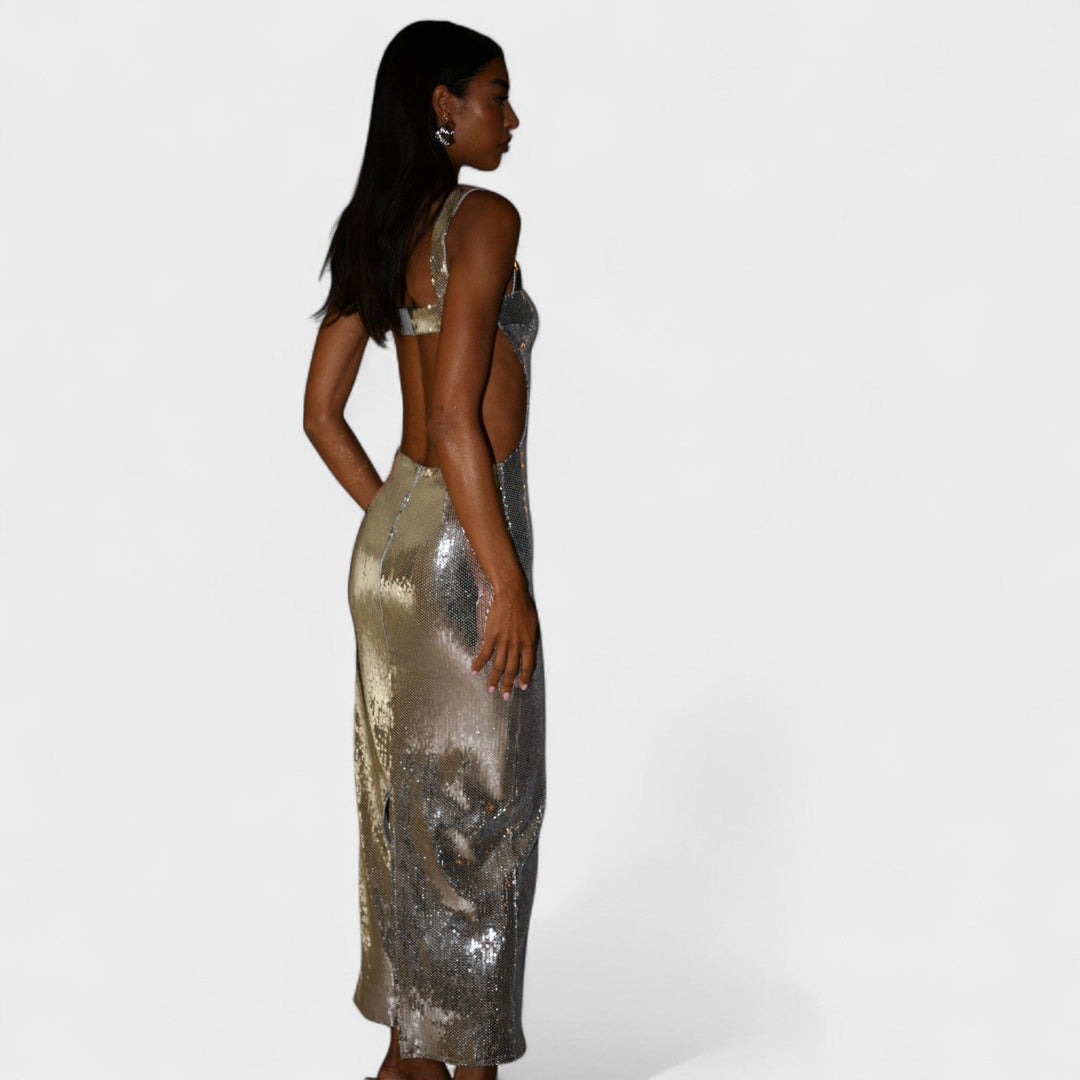 Sparkle Silver - Robe de gala de nuit