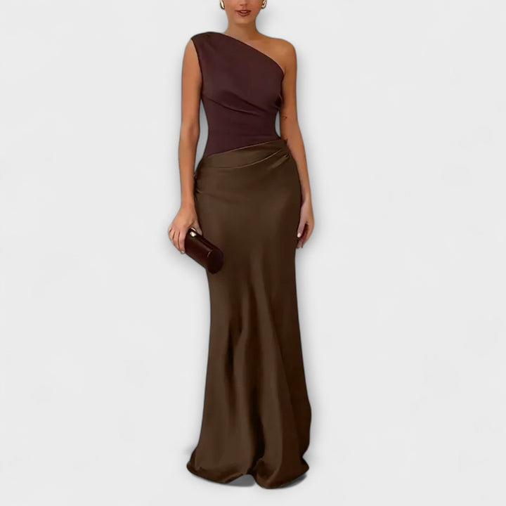 Luna - Robe asymétrique en satin
