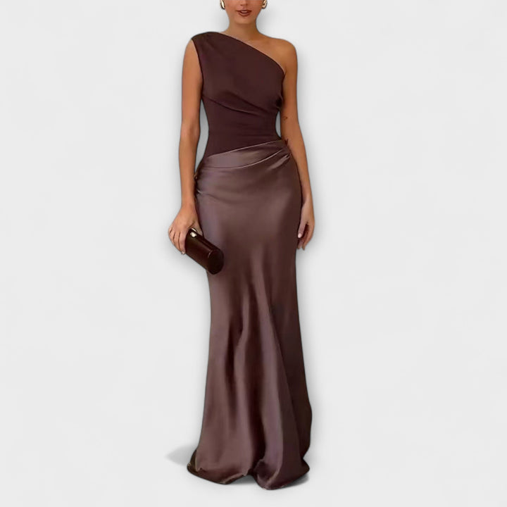 Luna - Robe asymétrique en satin