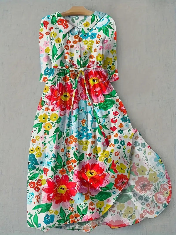 Robe Floral pour Femme - Élégance et Confort Tout au Long de la Journée