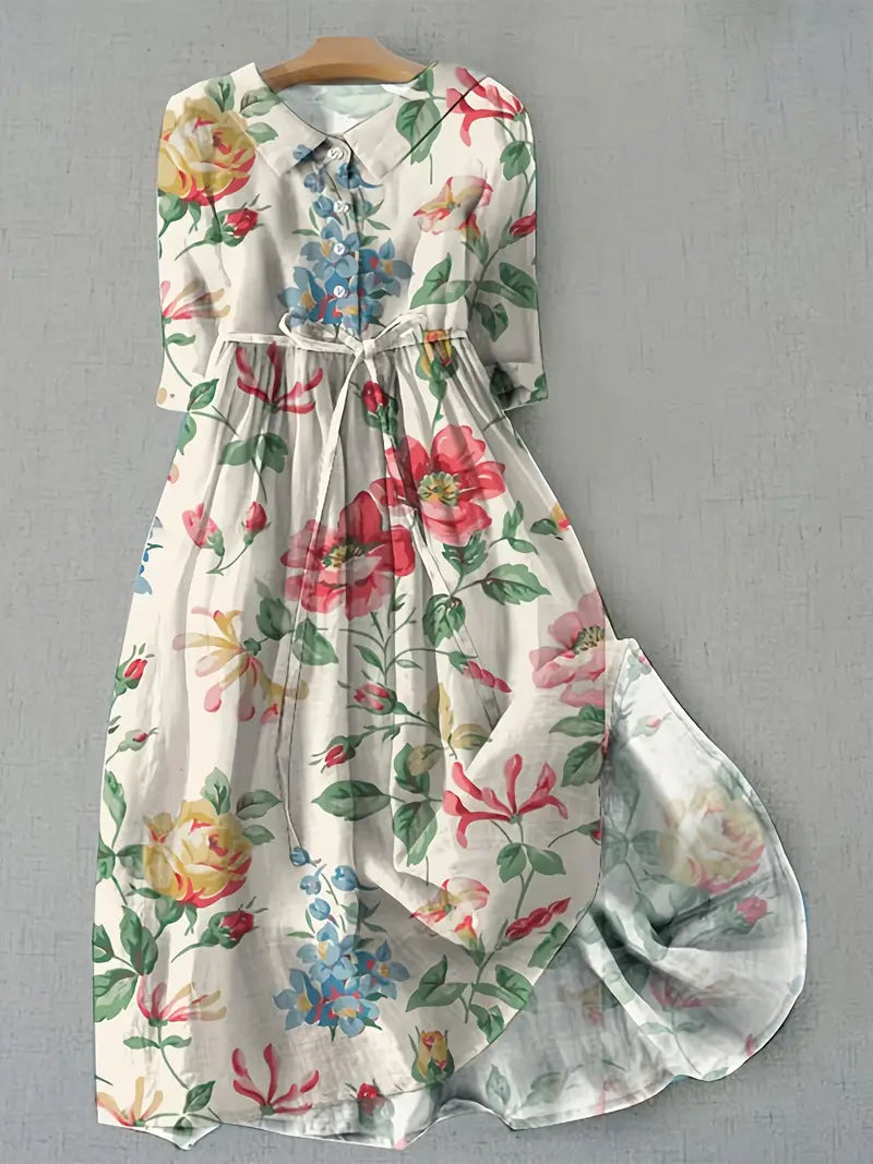 Robe Fleurie Femme - Élégance et Confort Tout au Long de la Journée